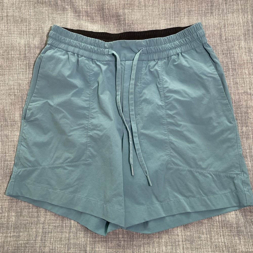 Lululemon Lab Mens Ripstop Drawstring Shorts Blue Green Slate Size S Small